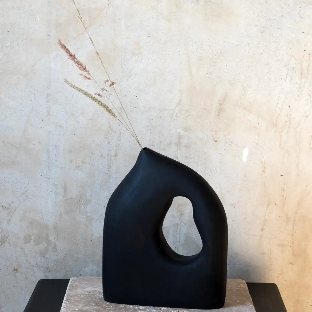 Vase_handgemacht_geschwrzte_Buche_holz_dekoartikel_modern
