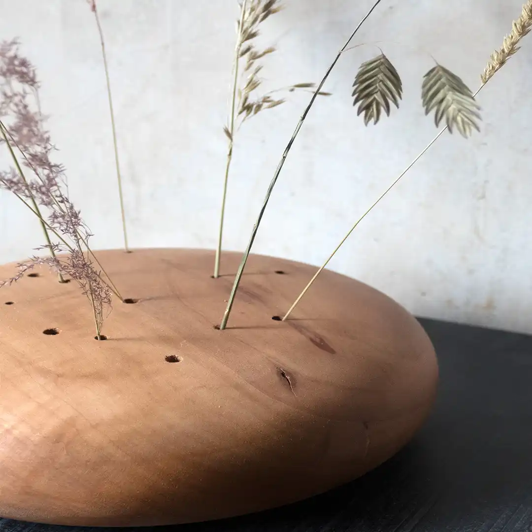 Trockenblumenstnder_Holzdeko_Geschenkideen_Holz_Holzvase_Trockenblumen_Vase_gross_unikat_blumen