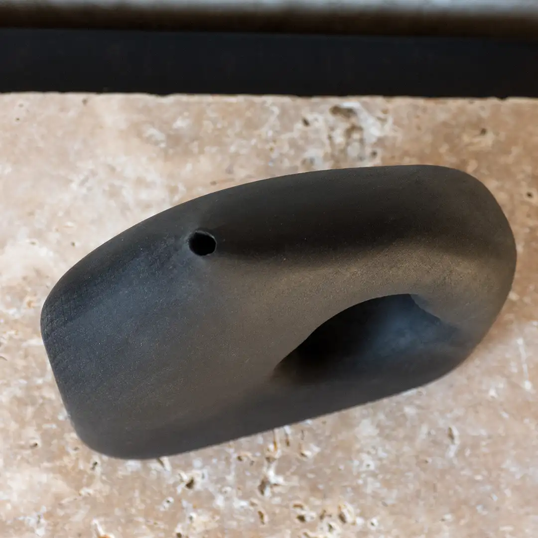 Vase_handgemacht_geschwrzte_Buche_holz_dekoartikel_Holz
