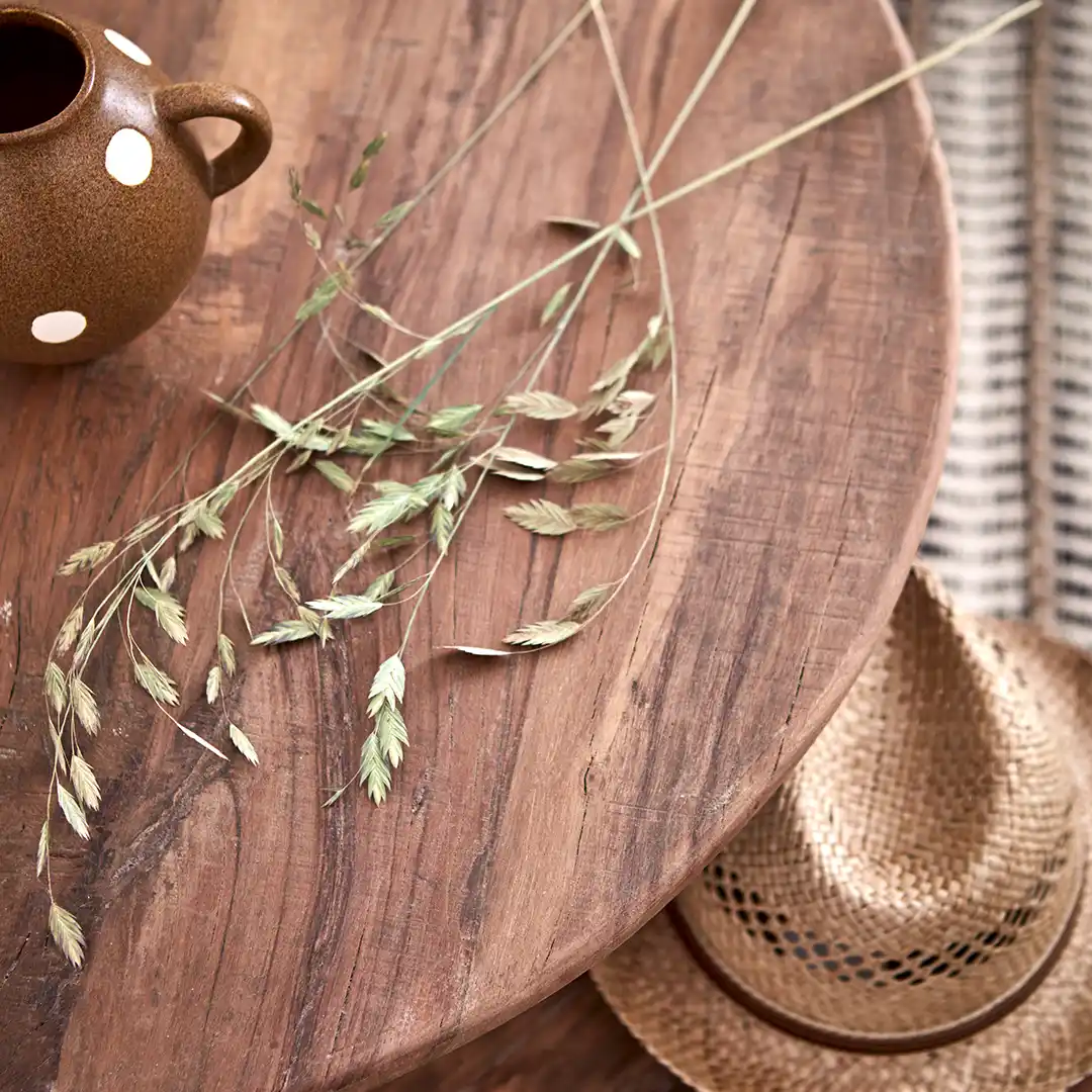 RIKO Couchtisch rund aus Holz