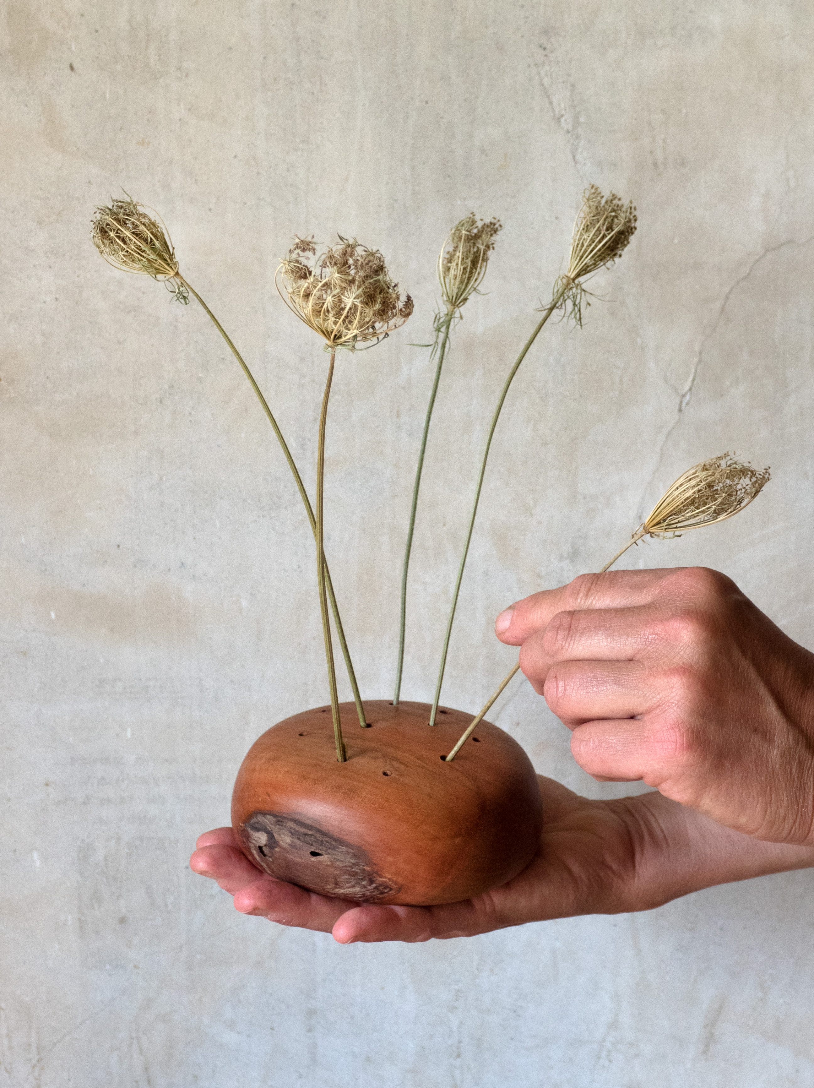 Kleiner Trockenblumenständer Birne